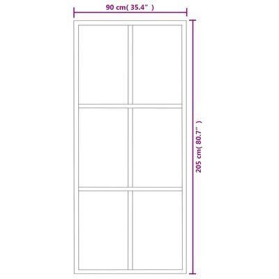 Miniature : Porte coulissante Verre, ESG et aluminium, 90x205 cm.Noir