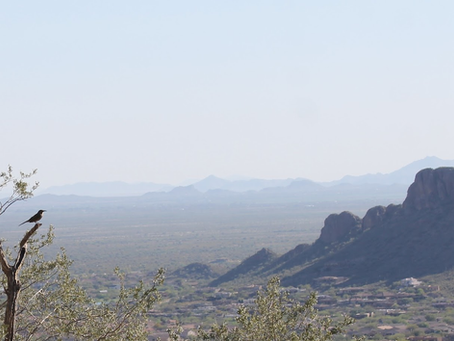 Looking across Phoenix towards Mexico. March 2022.