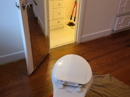 This was not a fun project. Toilet was never leveled, so it both rocked and released odor. Repairs were made. December, 14, 2020 (6 Pics)