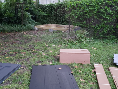 Adding a shed, May, 2020 (3 Pics)