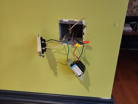 When I installed a ceiling fan and Leanna asked if the light could be worked on a separate switch... 2 April, 2025. The Answer was, Of Course, My Love.