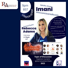 June 2022 Imani Speaks radio show Rebecca Adams Mindset Mentor Leader Coach Empower Expans