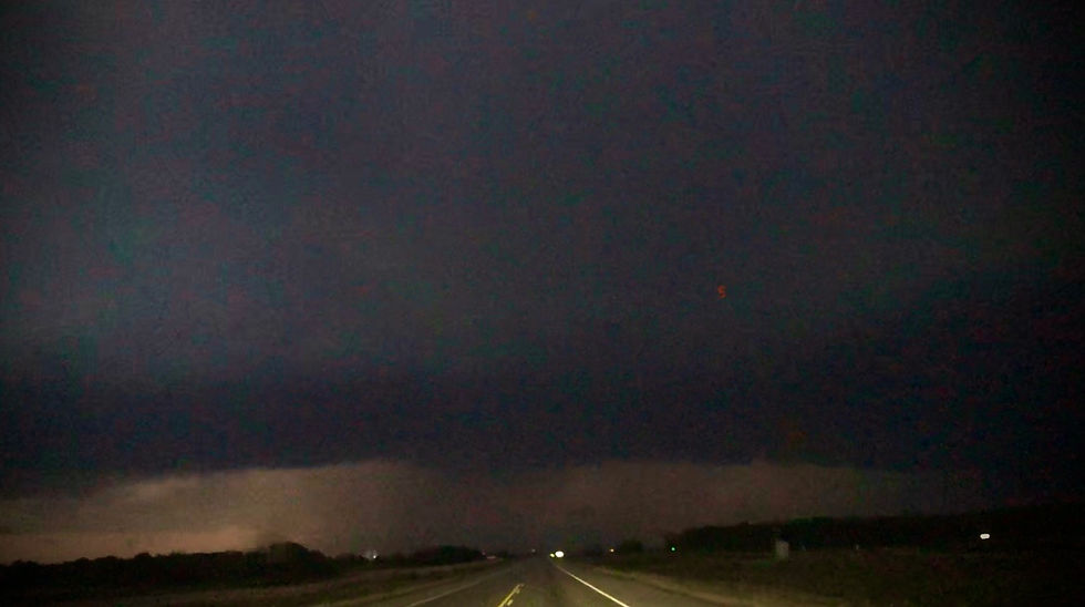A menacing prairie storm as we approach Yorkton, Saskatchewan.