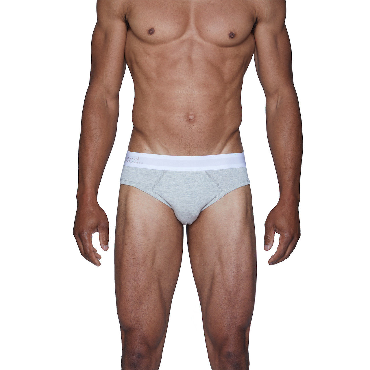 Hip Briefs from Wood in Heather Grey