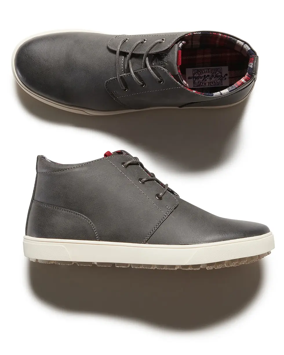 Ashton Mid Top Sneaker in Medium Grey