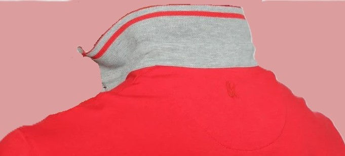 Thumbnail: Red Polo Contrast collar trim