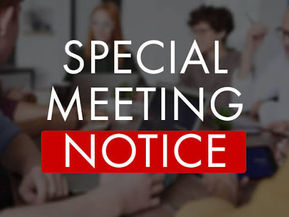 Special Meeting - Tuesday, August 4, 2026, at 6 pm to amend the 2026 budget. The meeting will be held at 5133 Clinton Avenue.