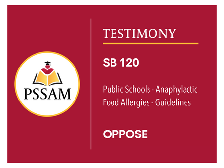 SB 120 Public Schools - Anaphylactic Food Allergies - Guidelines