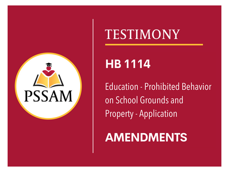 HB 1114 Education - Prohibited Behavior on School Grounds and Property -Application