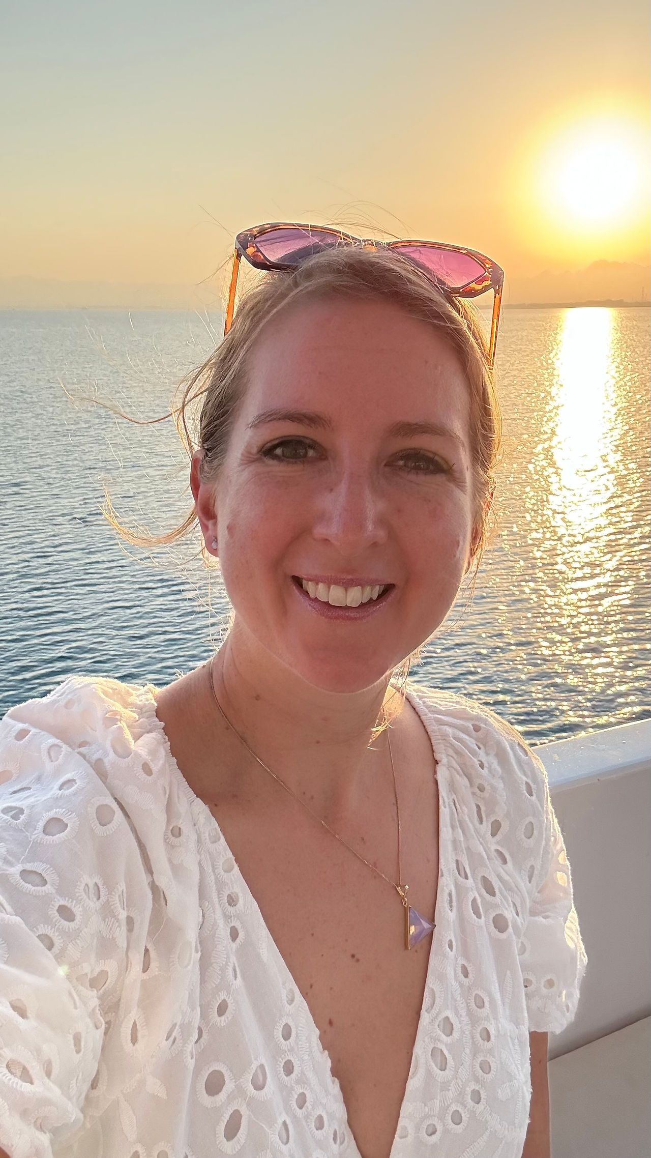 Nadine bei Sonnenuntergang
