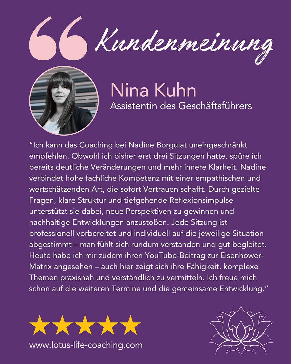 Nadine Borgulat Erfahrung