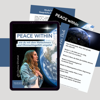 Workbook Mockup ipad zum Online Kurs peace within von Nadine Borgulat