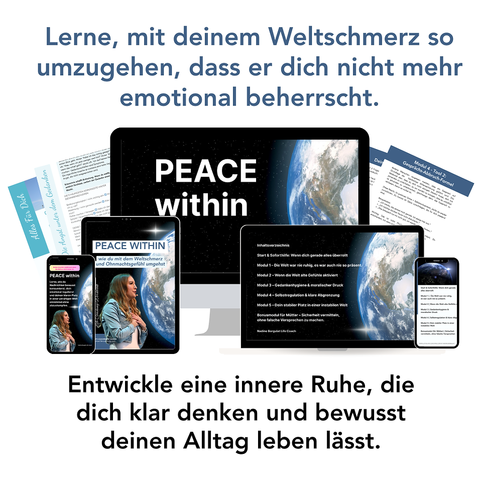 Workbook Mockup ipad zum Online Kurs peace within von Nadine Borgulat