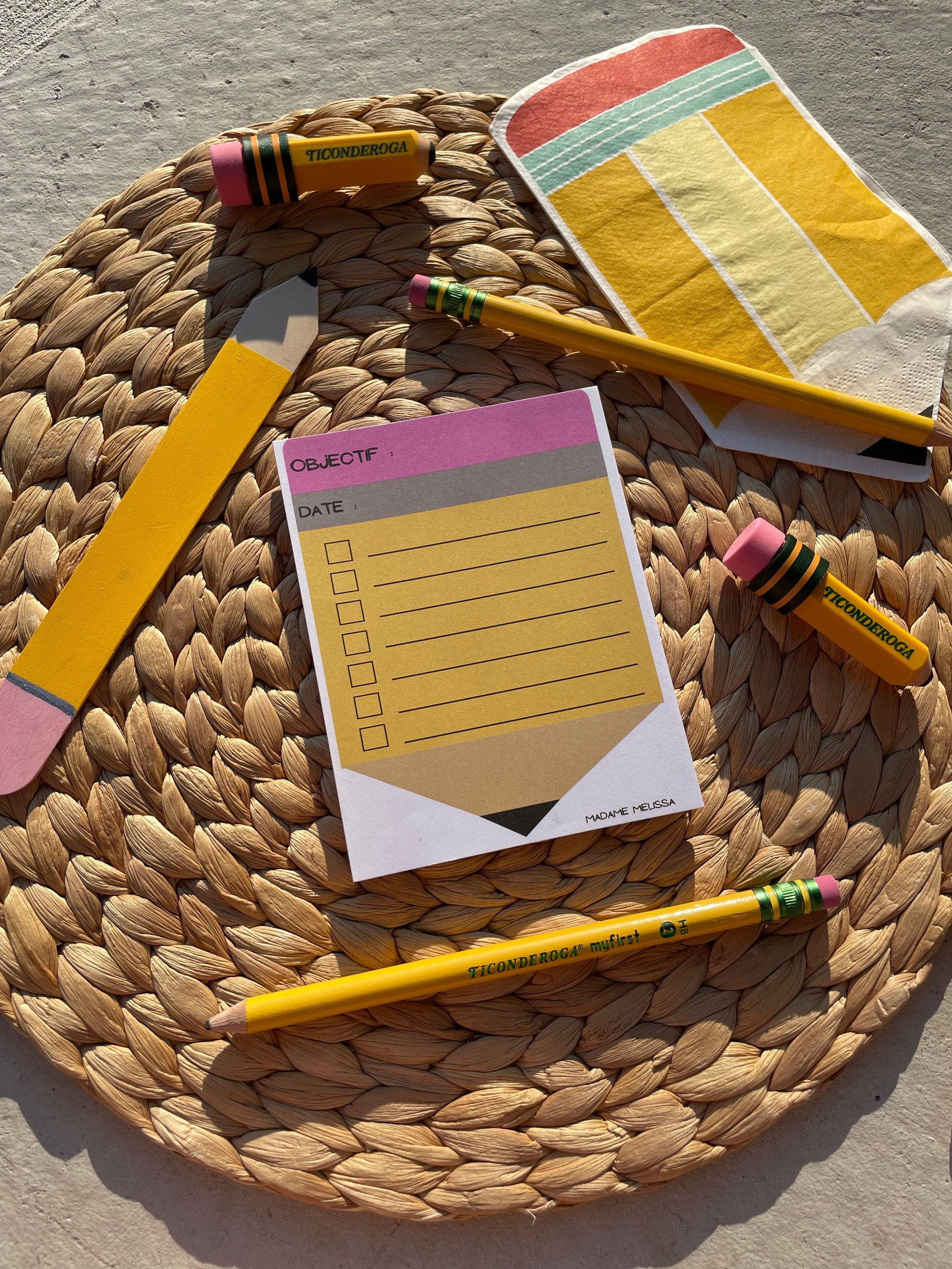 Bloc-notes to do list « Crayon »