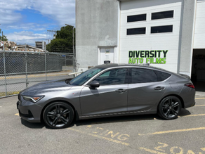 Luxury car interior showing sunlight exposure through windows contributing to skin aging