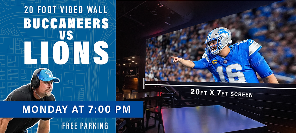 Buccaneers vs Lions on the Big Screen at the Stillhouse