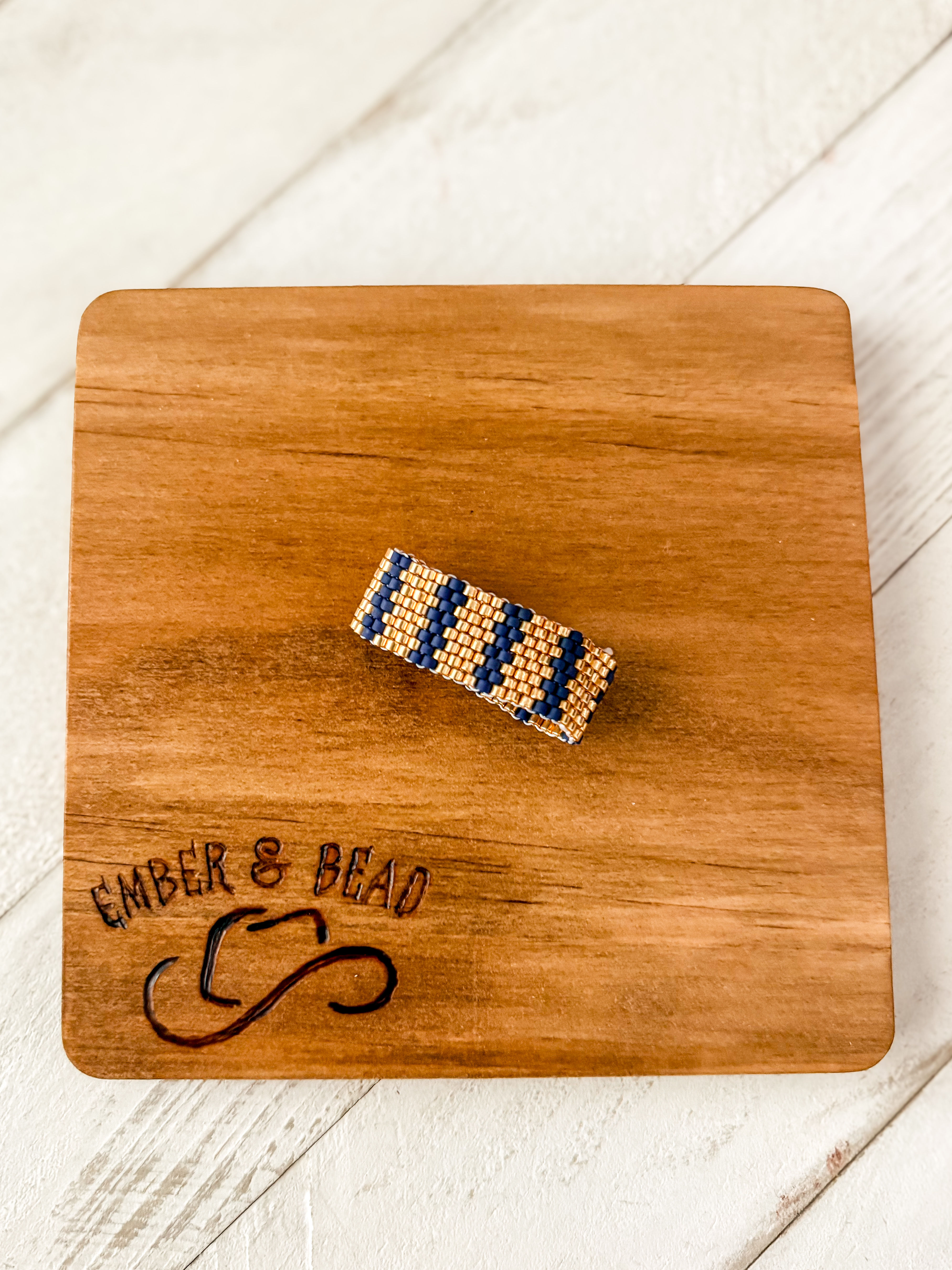 Hand Beaded Band Ring