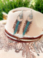 Glass Bead Western Fringe Earrings