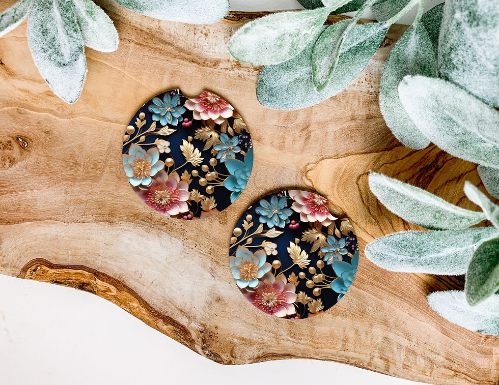 Vintage Bouquet Car Coasters
