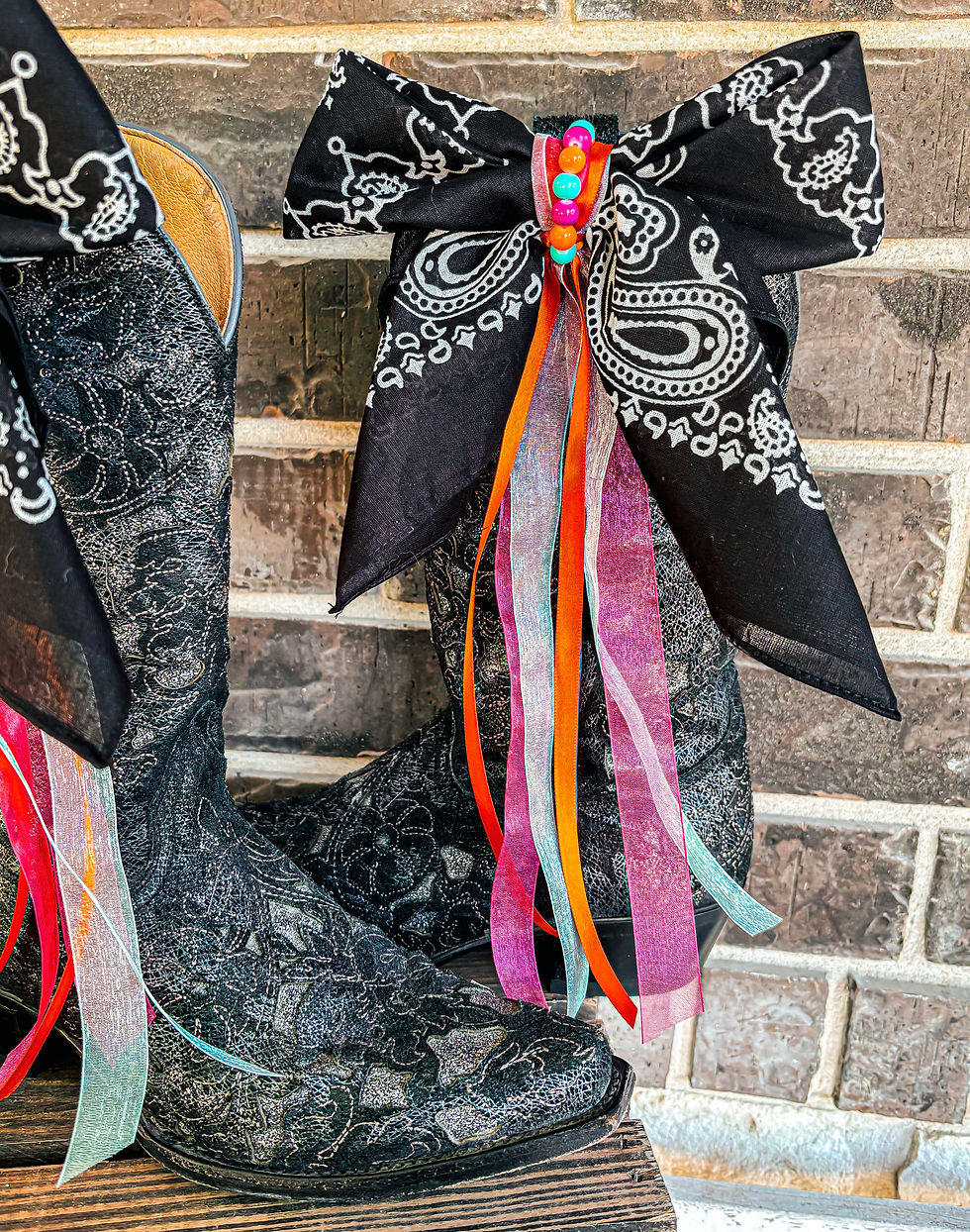 Thumbnail: Bandana Ribbon Boot Bows