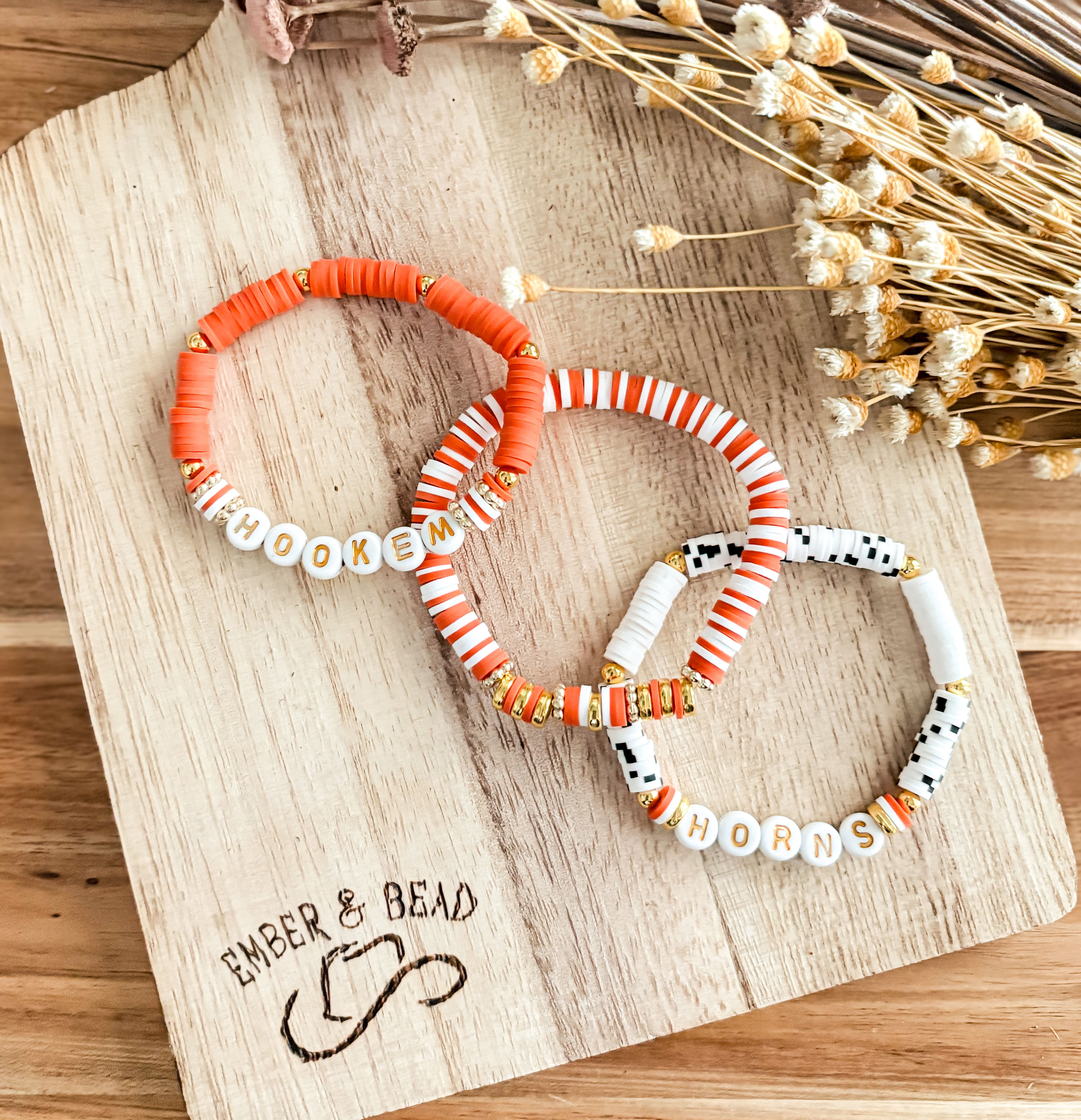 Hook’em Beaded Heishi Bracelet Set