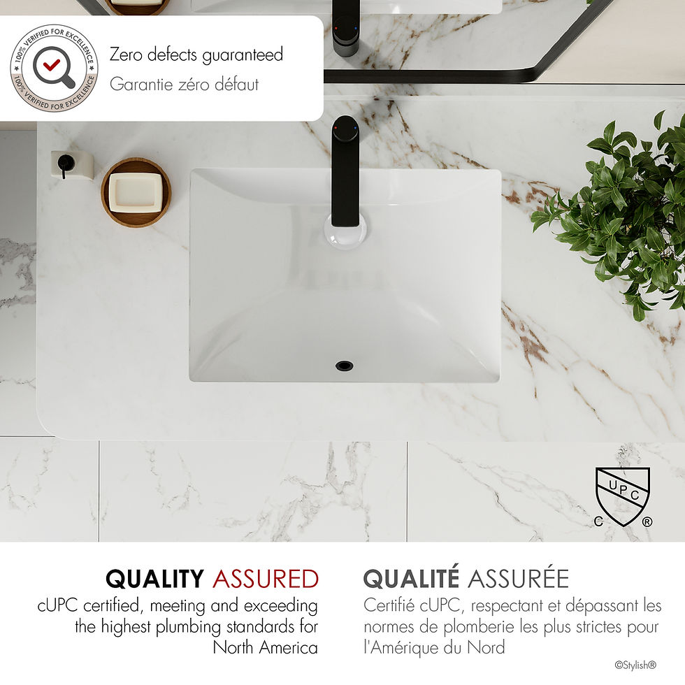 Thumbnail: STYLISH 21'' Undermount Bathroom Sink SHARP P-203D