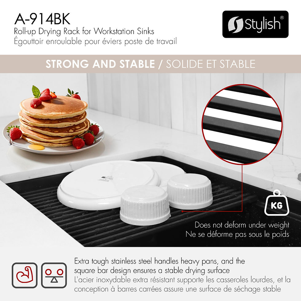 Miniature : STYLISH WORKSTATION BLACK DRYING RACK TRIVET A-914BK