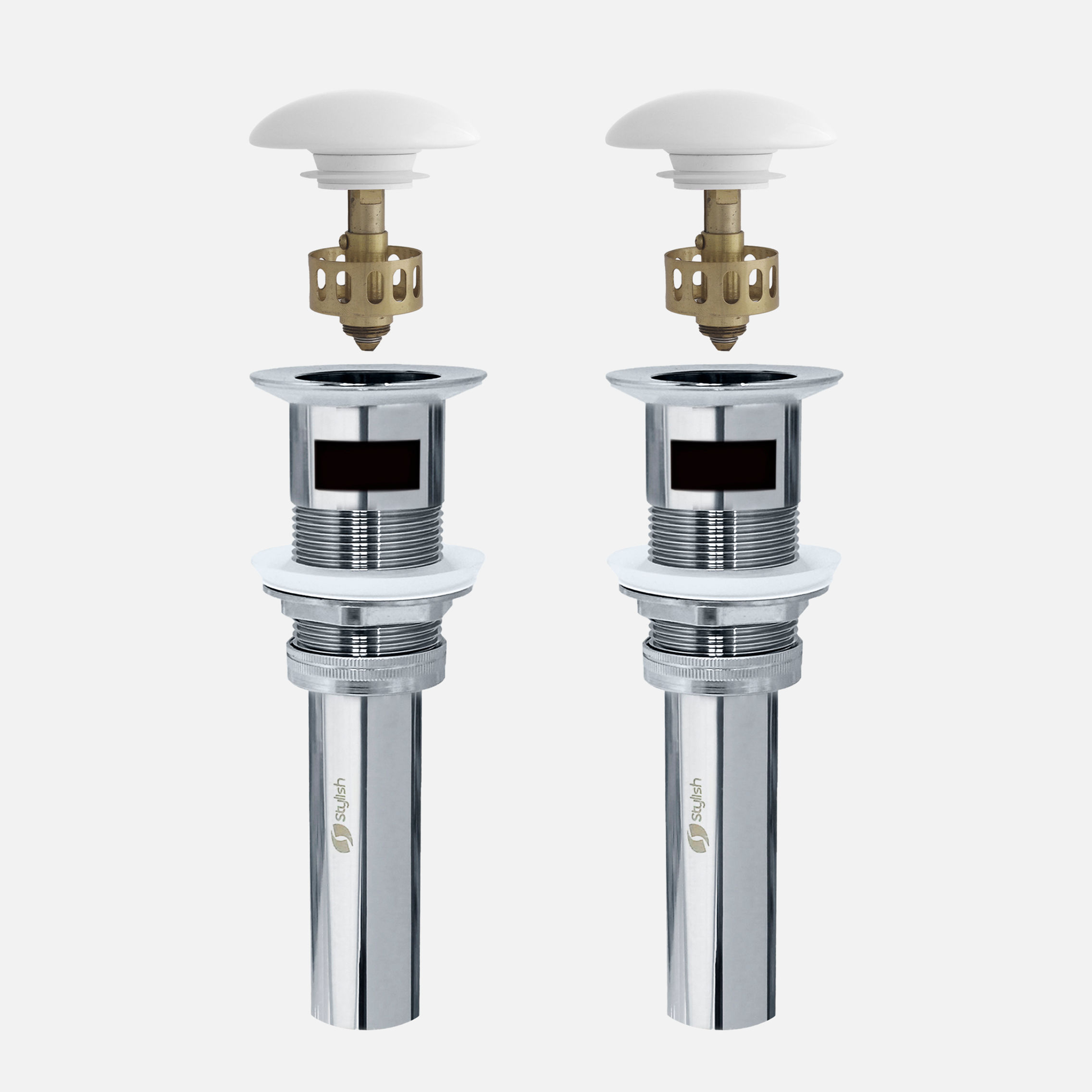 POP-UP DRAIN WITH OVERFLOW SET OF 2