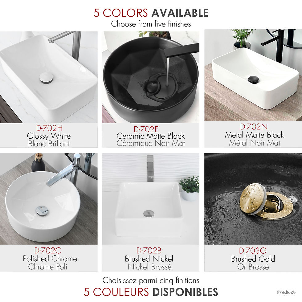 Thumbnail: POP-UP DRAIN WITHOUT OVERFLOW SET OF 2