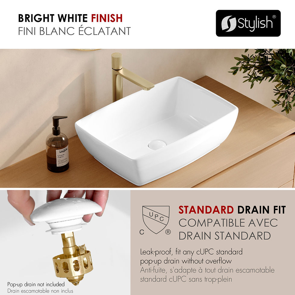 Thumbnail: STYLISH 19'' Vessel Bathroom Sink CONTEMPO P-220