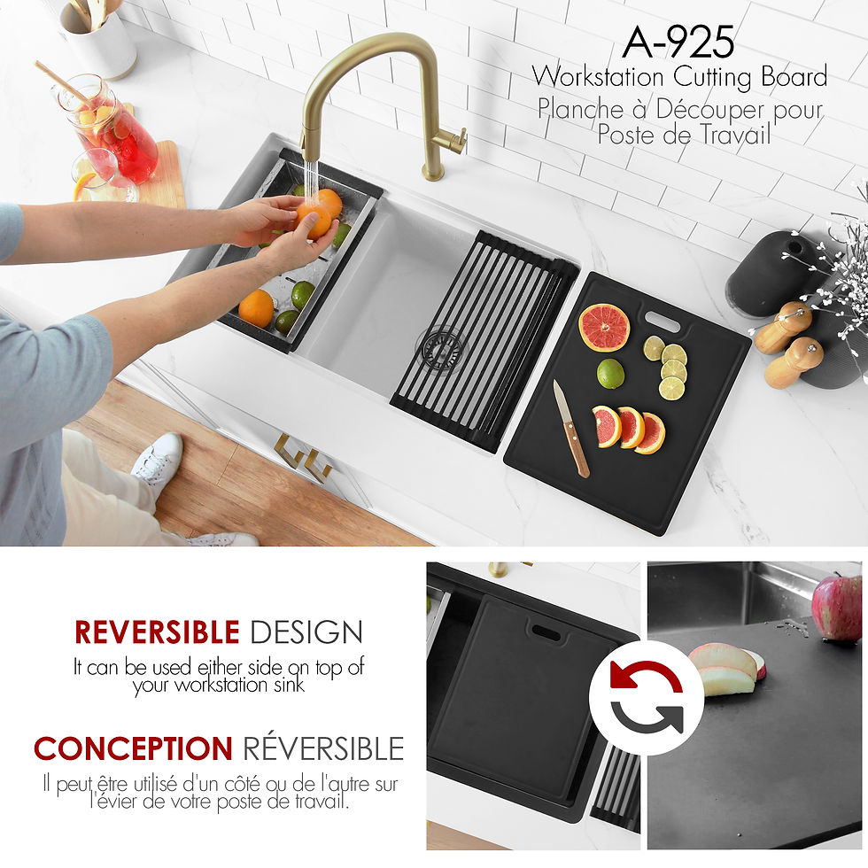 Thumbnail: WORKSTATION SINK BLACK CUTTING BOARD A-925