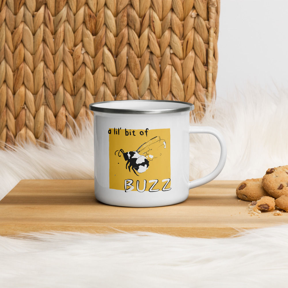 Yellow Bumble Bee | A Lil Bit of Buzz | Enamel Mug