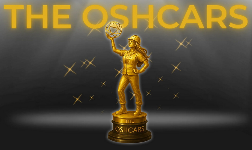 Oshcars Trophy with the words "The Oshcars"