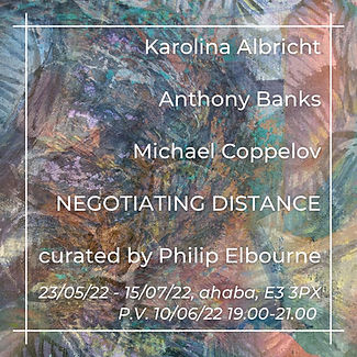 Negotiating Distance exhibition flyer