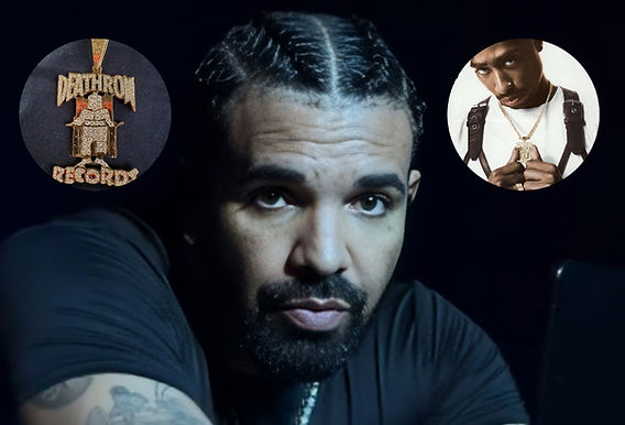 Drake appears to display Tupac Shakur's alleged original Death Row Records  pendant