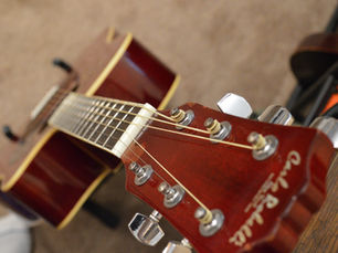Restored acoustic guitar