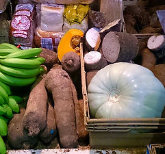 Pumpkin, yam and plantain