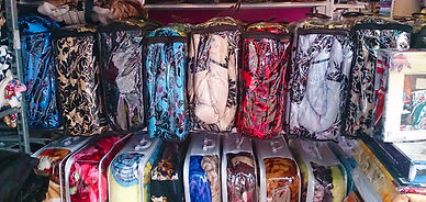 Rack of bedding sets