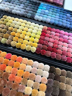 We have color trays in the studio with all the colors 