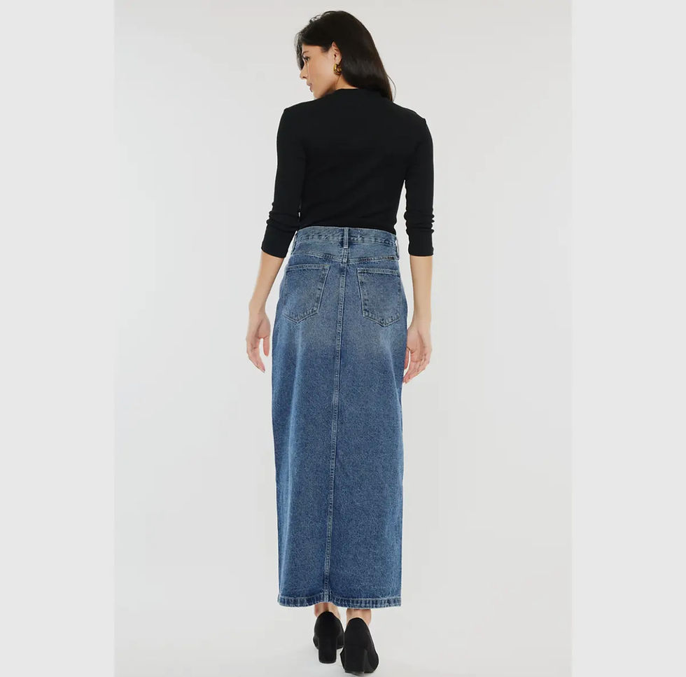 Thumbnail: KanCan Denim Maxi Skirt 