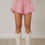 Thumbnail: Mineral Washed Smocked Shorts -Pink 