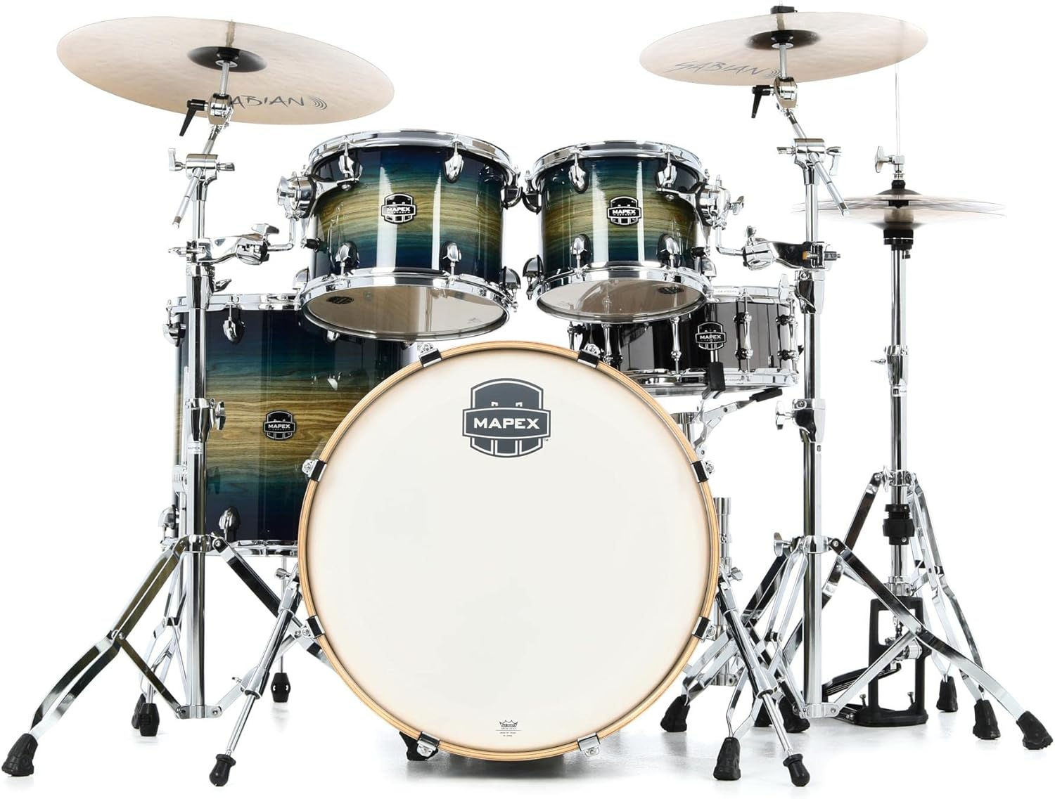 Mapex Drum Set, Armory Series, 5 pcs Hybrid, SHELL PACK -Rainforest Burst AR628