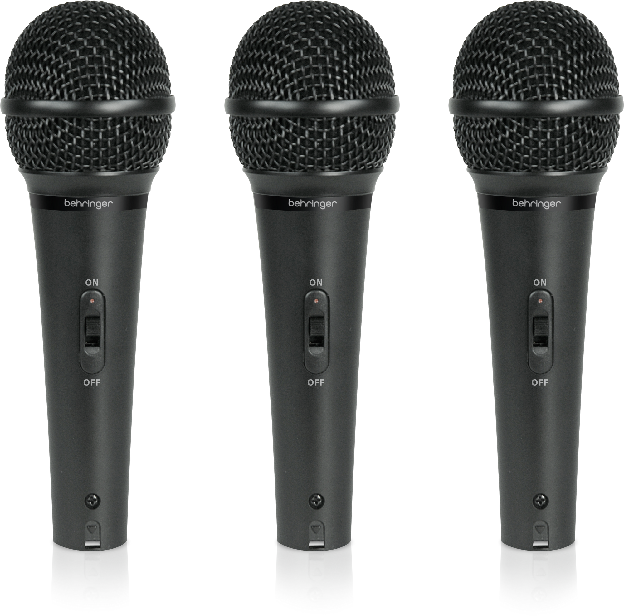 Behringer XM1800S - 3 Dynamic Cardioid Vocal and Instrument Microphones 03 Nos.