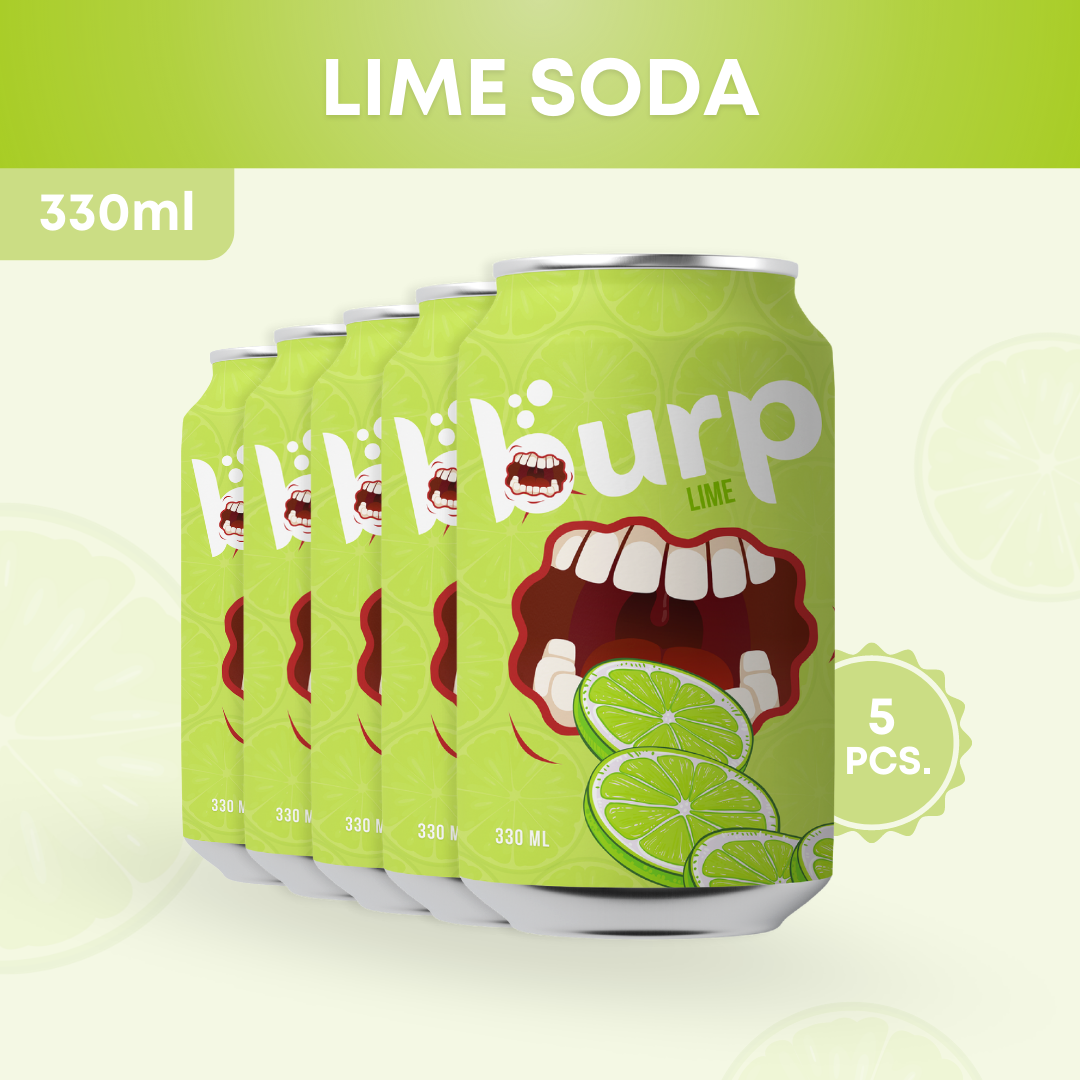 BURP Lime Soda 330ml (Set of 5)