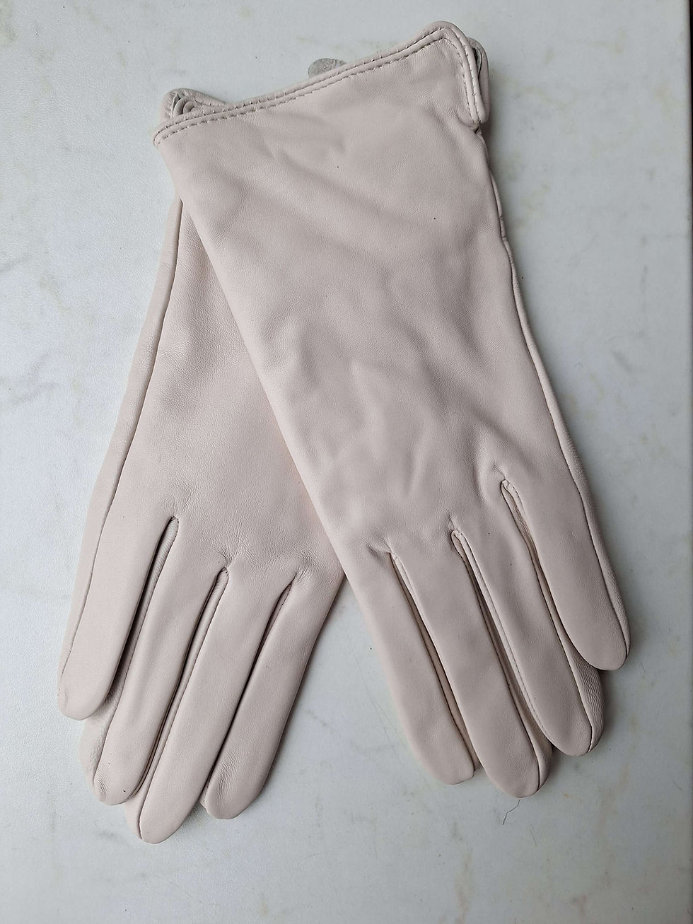 Handschoenen leer ecru