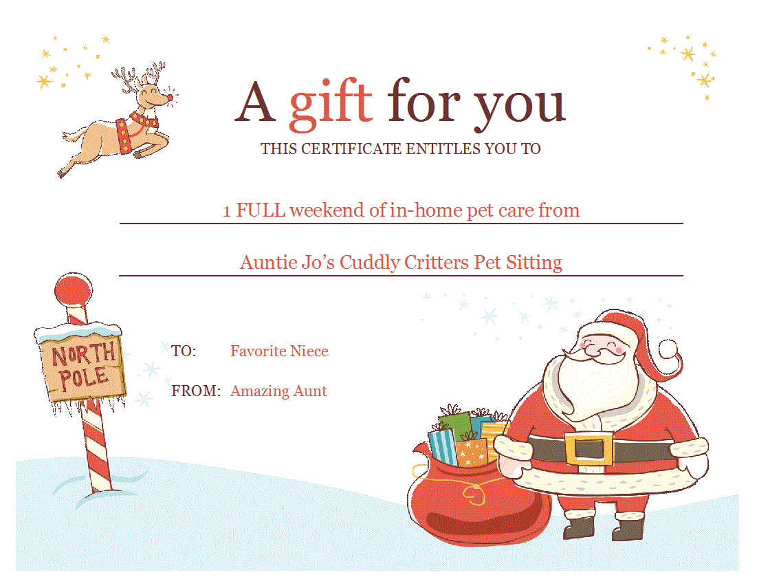 Sample Gift Certifi