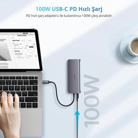 Thumbnail: UGREEN USB-C To 3*USB 3.0 A+HDMI+VGA+RJ45 Gigabit+SD/TF+PD Converter 40873 CM179