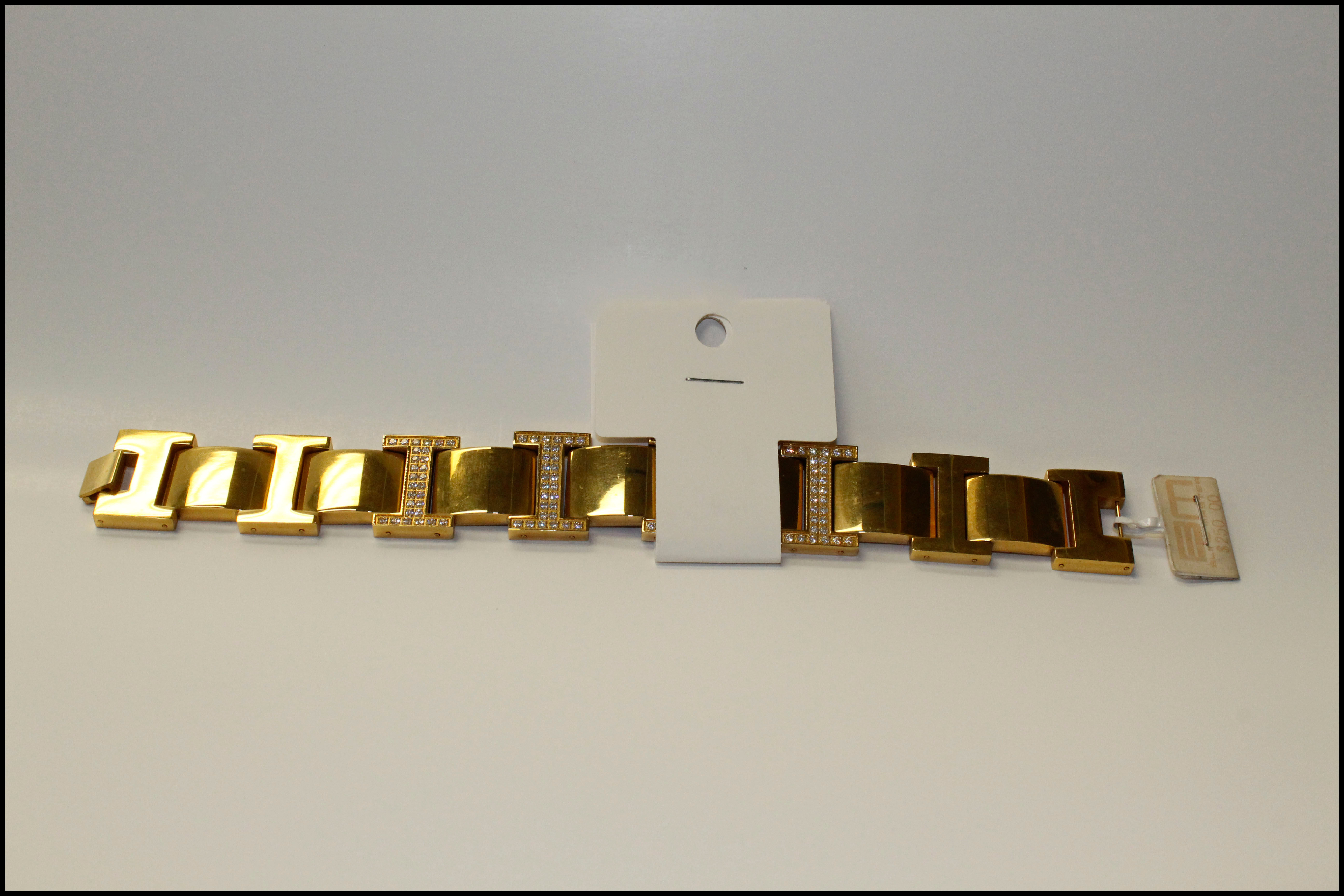 HERMOSA PULSERA COLOR ORO PARA HOMBRE