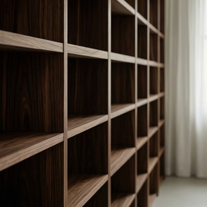 Custom Walnut Bookshelves