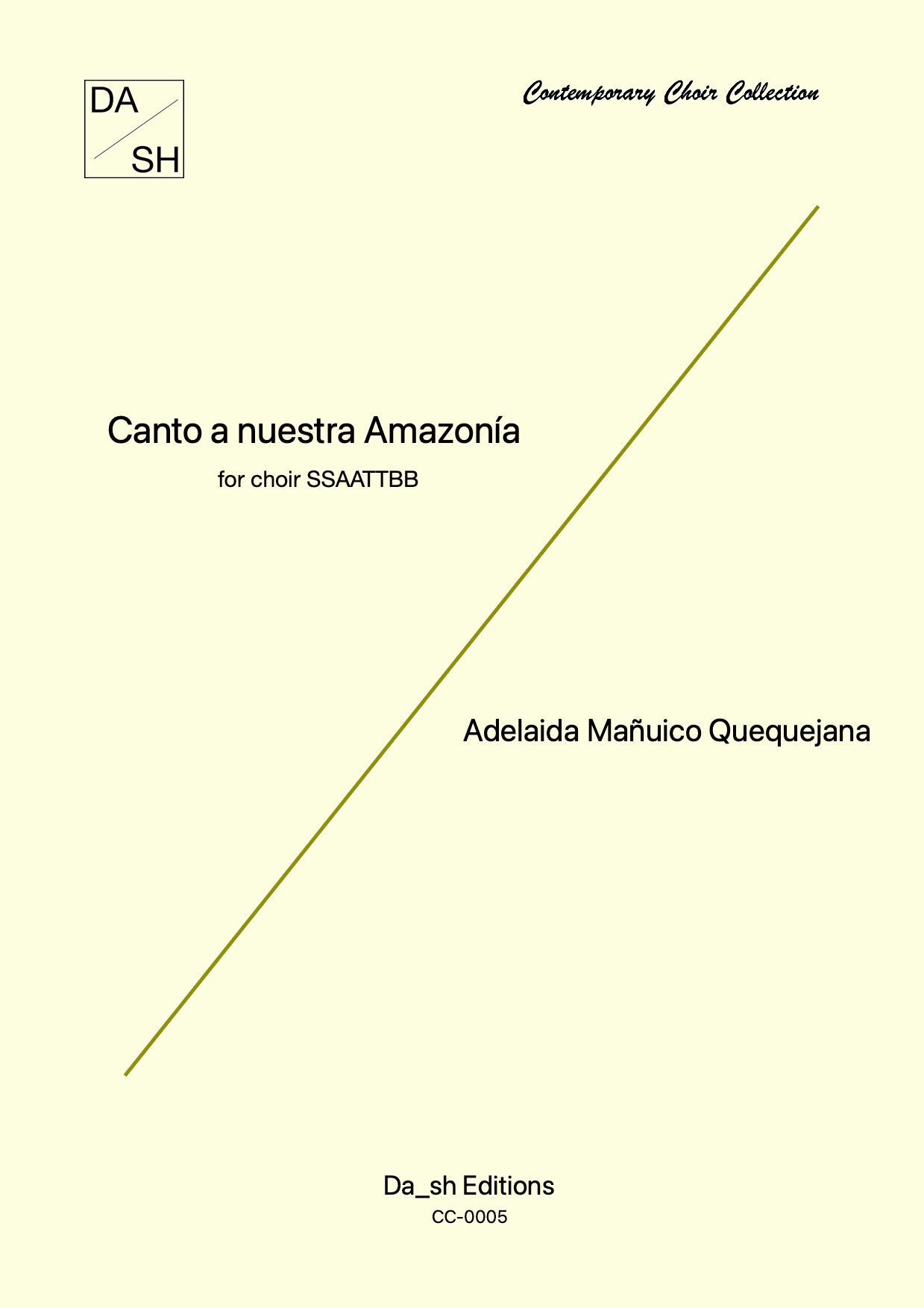 Adelaida Mañuico Quequejana - Canto a nuestra Amazonia for choir SSAATTBB